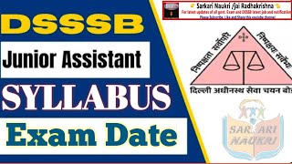 dsssb  Exam Date amp Syllabus 2024  dsssb Vacancy 2024  dsssb Junior Assistant Dass Grade4 Exam [upl. by Eniamej]