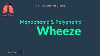 Wheeze  Mono vs Poly Phonic wheeze [upl. by Marylynne]