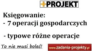 Księgowanie 7 podstawowych operacji gospodarczych z otwarciem i zamknięciem kont [upl. by Neslund]