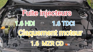 16 HDI  fuite injecteurs claquement moteur [upl. by Lerrej]