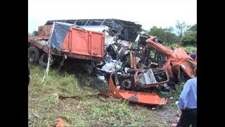 53 dead in Zambia bus crash [upl. by Arleyne696]