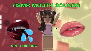 ROBLOX ASMR  Intense Layered Mouth Sounds and Spit Painting [upl. by Refinnej]