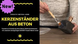 Kerzenständer aus Beton  jetzt basteln [upl. by Korns754]