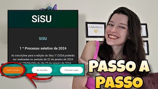 COMO SE INSCREVER NO SISU 2024 l Passo a passo da inscrição do Sisu [upl. by Angelica]