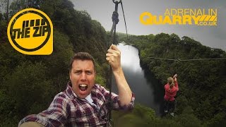 Adrenalin Quarry  Big Zip  Longest Zip wire in England  Cornwall [upl. by Ver]