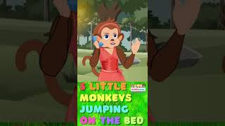 5 Little Monkeys Jumping On The Bed  Animated Kids Songs amp Nursery Rhymes [upl. by Fraser]