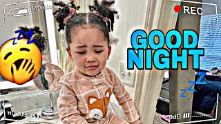 VLOG  REALISTIC NIGHT TIME ROUTINE WITH KINSLEY SHE SAID “MA MA”😱 [upl. by Gmur243]