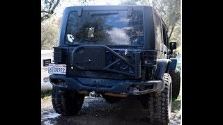 Installing Smittybilt Gen2 framemounted spare tire carrier [upl. by Kwan241]