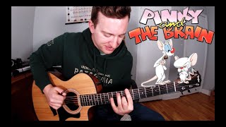 Pinky amp The Brain Theme  Fingerstyle Guitar Cover  Free Tabs Jacob Neufeld [upl. by Leonteen831]