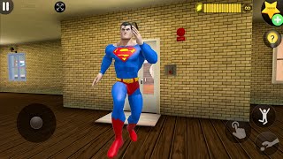 Scary Teacher 3D  Playing as Superman in Miss T House [upl. by Gabriella]