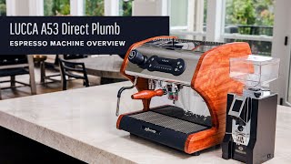 Direct Plumb LUCCA A53 by La Spaziale Espresso Machine Review [upl. by Etnomal]