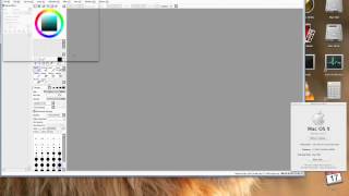 Demonstration Paint Tool Sai on Mac with tablet pressure support [upl. by Thessa]