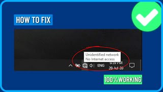 How to Fix Unidentified Network No Internet Access on Windows 1011 [upl. by Asenaj]