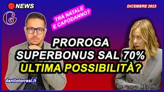 PROROGA SUPERBONUS 110 ultime notizie  la speranza per i condomini nel Decreto MILLEPROROGHE [upl. by Irved]