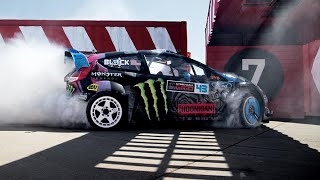 KEN BLOCK with his Ford Fiesta ST RX43 in Gymkhana Six presented by Need For Speed [upl. by Nalor]