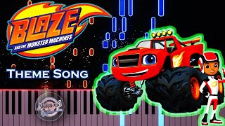 Blaze And The Monster Machines Theme Song Piano Cover and Tutorial [upl. by Iadahs]