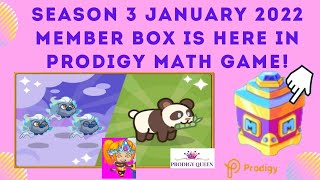 PRODIGY MATH GAME  How to get Tribeak Storm Cloud Opening Season 3 January 2022 MEMBER BOX Prodigy [upl. by Fleur]