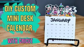 Custom DIY mini stackable Desk Calendar with Cricut [upl. by Strep809]