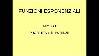 Esponenziali ripasso potenze e loro proprietà [upl. by Shoifet472]