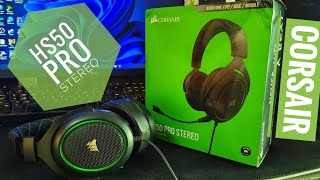 Corsair HS50 Pro Stereo Gaming Headset Unboxing [upl. by Lettie]