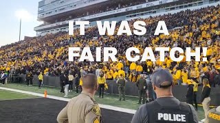 Iowa Fans BOO Fair Catch Game iowahawkeyes [upl. by Oria]