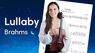 Lullaby Brahms Wiegenlied Violin Tutorial [upl. by Matthias]