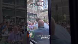 He failed dunking on Dirk Nowitzki badly 😬 hoopbus [upl. by Oisacin551]