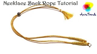 How to make Necklace Back Rope for silk thread jewel Quilling Clay Tutorial  Easy DIY Tutorial [upl. by Balough]