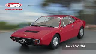 ckmodelcarsvideo Ferrari 308 GT4 Baujahr 1974 rot 118 KKScale [upl. by Rhpotsirhc857]