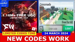 NEW CODES Combat Warriors HUNT  116M FREE UGC ROBLOX  LIMITED CODES TIME  MARCH 24 2024 [upl. by Antony]