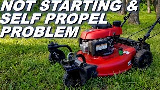 Self propel not working and engine not starting Blackmax Honda mower [upl. by Noet438]