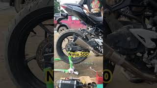 Kawasaki Ninja 500 Akrapovic exhaust [upl. by Misaq]