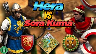 Britons vs Gurjaras  1v1 Megarandom  vs Sora Kuma  AoE2 [upl. by Drahsar]