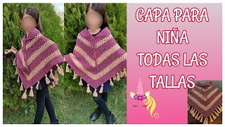 CAPA PARA NIÑA TODAS LAS TALLAS CAPA TRIANGULAR 🐑 [upl. by Euhsoj]