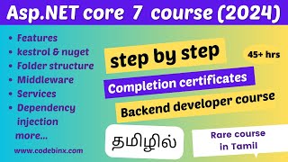 NET 6 amp 7 development Aspnet MVC Aspnet core Aspnet 7 web development CodeBinX Tamil [upl. by Coreen]