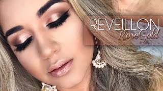 MAKE PARA REVEILLON 2018  ROSEGOLD [upl. by Nnaaras]