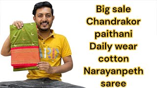 Daily wear cotton amp Chnadrakor paithani saree Dhamka big sale offer livevideo shorts [upl. by Areyk866]