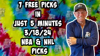 NBA NHL Best Bets for Today Picks amp Predictions Monday 31824  7 Picks in 5 Minutes [upl. by Jameson19]