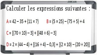 Maths 5ème  Les enchaînements dopérations Exercice 5 [upl. by Renita]