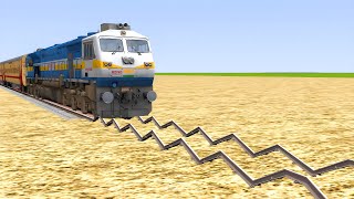 CRAZY TRAINS RISKY TRACKS  Derailing in Bumpy Railroad [upl. by Eiliak563]