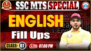 SSC MTS English Classes 2024  Fill Ups in English SSC MTS  MTS English By Sanjeev Sir [upl. by Eltotsira]