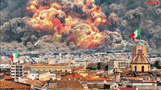 Italy panic 1 day before Campi Flegrei eruptas an earthquak devastates Naplesrumbling across land [upl. by Eitsirc]