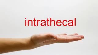 How to Pronounce intrathecal  American English [upl. by Gnok]