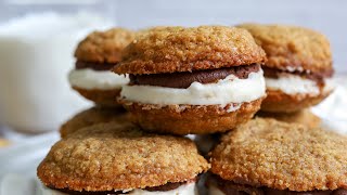 Gooey Smores Sandwich Cookies Recipe [upl. by Reppep]