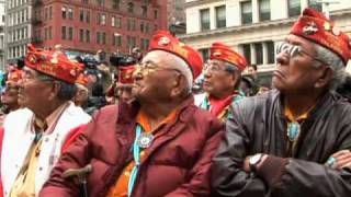 Navajo Code Talkers Honored in New York [upl. by Nnazil298]