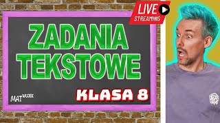 ZADANIA TEKSTOWE  Klasa 8 [upl. by Freddie]