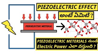 What is piezoelectric effect  How to produce electricity from piezoelectric meterials  in Telugu [upl. by Neom]