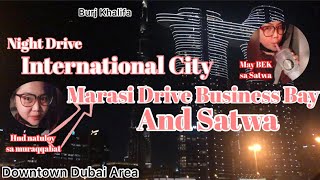 Al Abraj Street also known as Marasi Drive Business Bay  Satwa  International City  Night Drive [upl. by Loutitia]