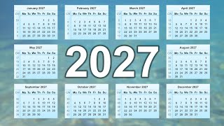 Calendar 2027 [upl. by Narcho678]