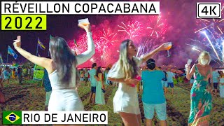 🇧🇷 Rio de Janeiro New Year 2022 Celebration  Revéillon de Copacabana Brazil 【4K】 [upl. by Arihsa]